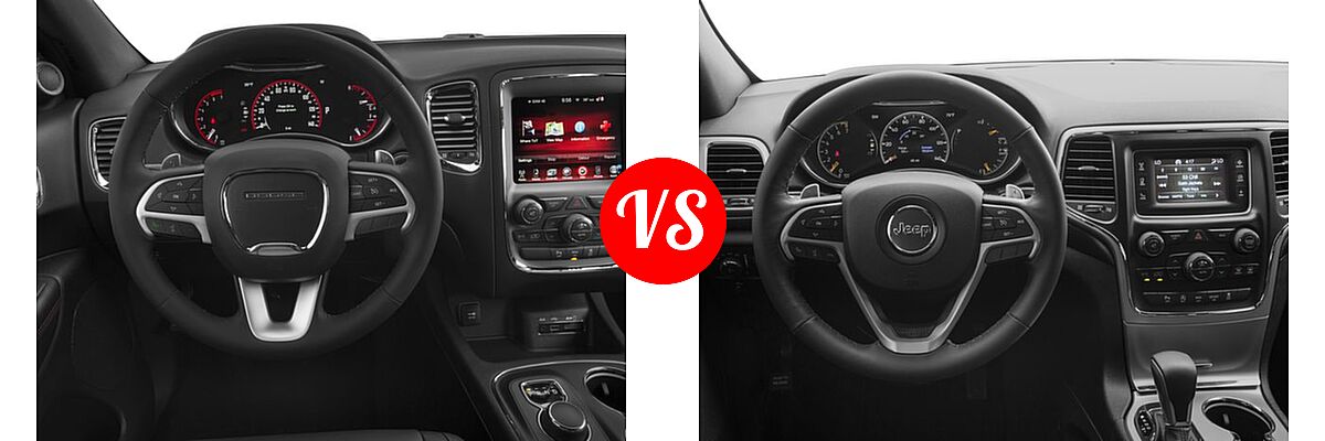 2016 Dodge Durango SUV R/T vs. 2016 Jeep Grand Cherokee SUV Laredo - Dashboard Comparison