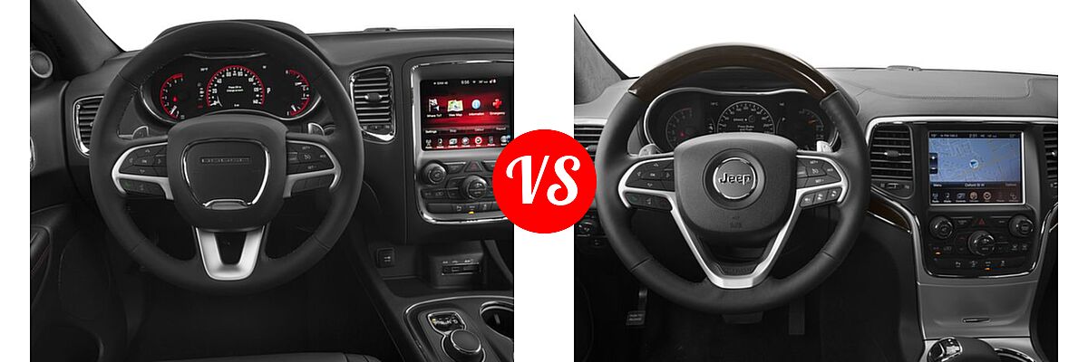 2016 Dodge Durango SUV R/T vs. 2016 Jeep Grand Cherokee SUV Summit - Dashboard Comparison