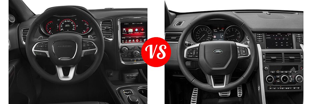 2016 Dodge Durango SUV R/T vs. 2016 Land Rover Discovery Sport SUV HSE / HSE LUX / SE - Dashboard Comparison