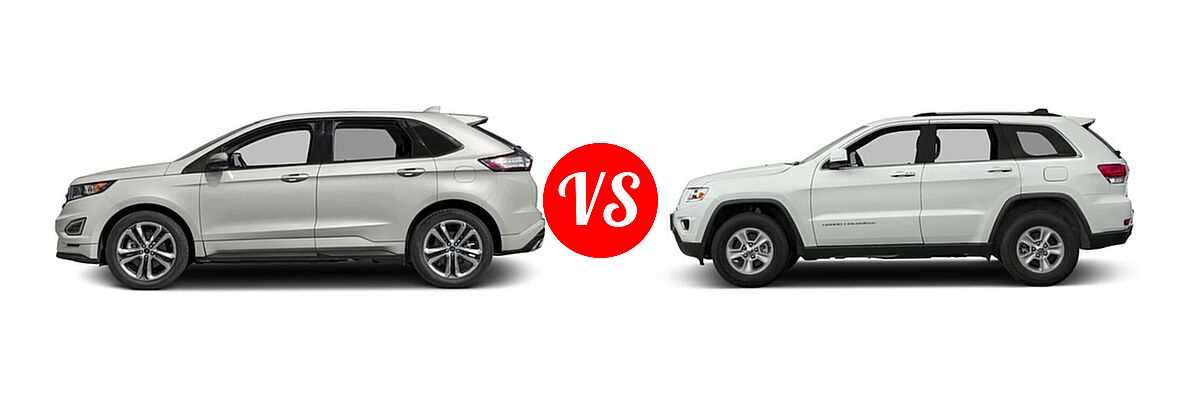 2016 Ford Edge SUV Sport vs. 2016 Jeep Grand Cherokee SUV Laredo - Side Comparison