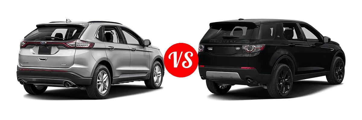 2016 Ford Edge SUV SE / SEL / Titanium vs. 2016 Land Rover Discovery Sport SUV HSE / HSE LUX / SE - Rear Right Comparison