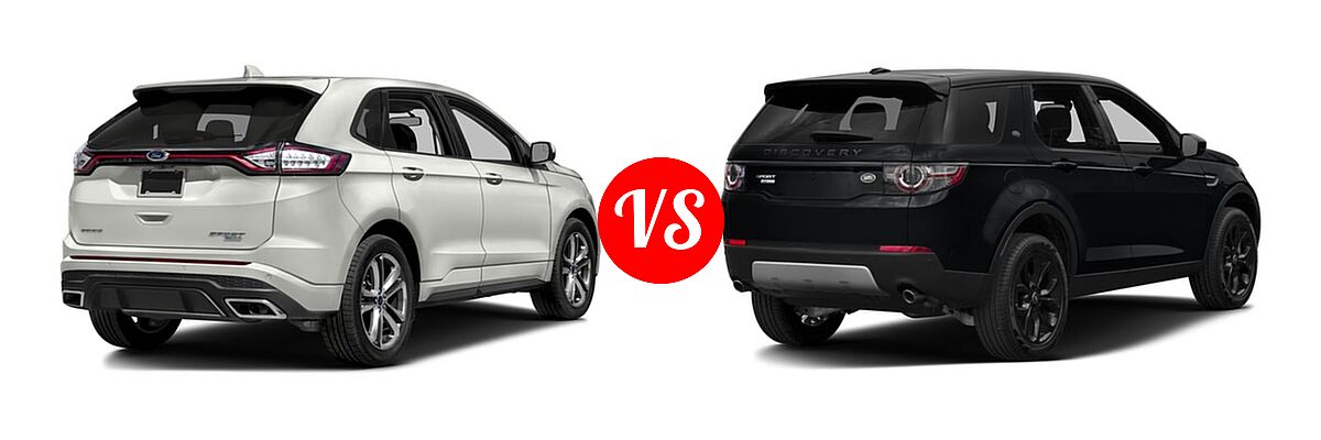2016 Ford Edge SUV Sport vs. 2016 Land Rover Discovery Sport SUV HSE / HSE LUX / SE - Rear Right Comparison