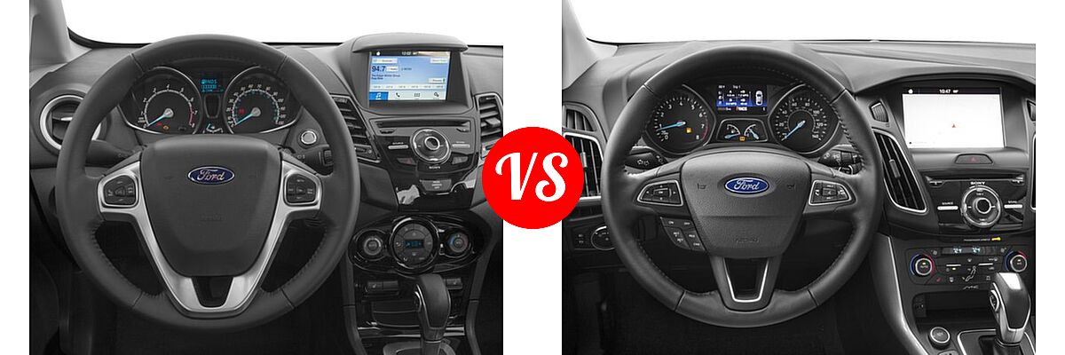2016 Ford Fiesta Sedan Titanium vs. 2016 Ford Focus Sedan Titanium - Dashboard Comparison