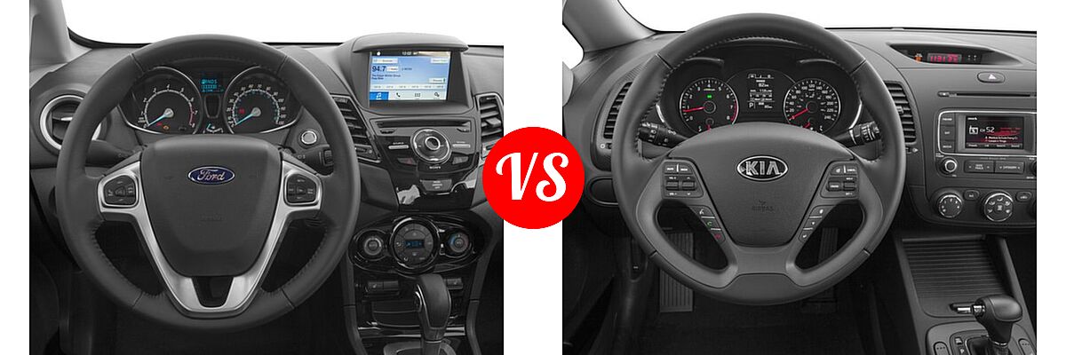 2016 Ford Fiesta Sedan Titanium vs. 2016 Kia Forte Sedan EX / LX - Dashboard Comparison