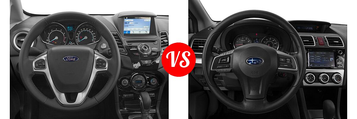 2016 Ford Fiesta Sedan Titanium vs. 2016 Subaru Impreza Sedan 4dr CVT 2.0i / Limited / Premium - Dashboard Comparison