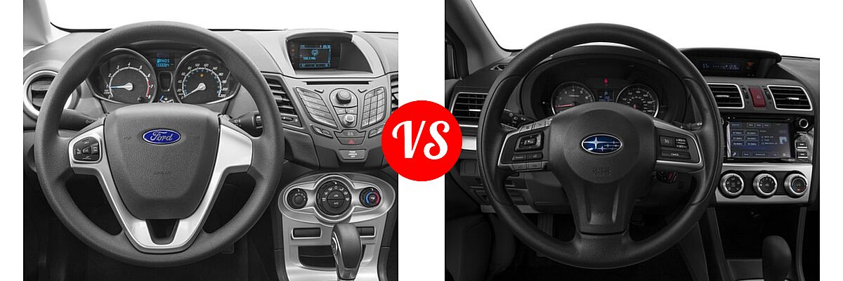 2016 Ford Fiesta Sedan S / SE vs. 2016 Subaru Impreza Sedan 4dr CVT 2.0i / Limited / Premium - Dashboard Comparison