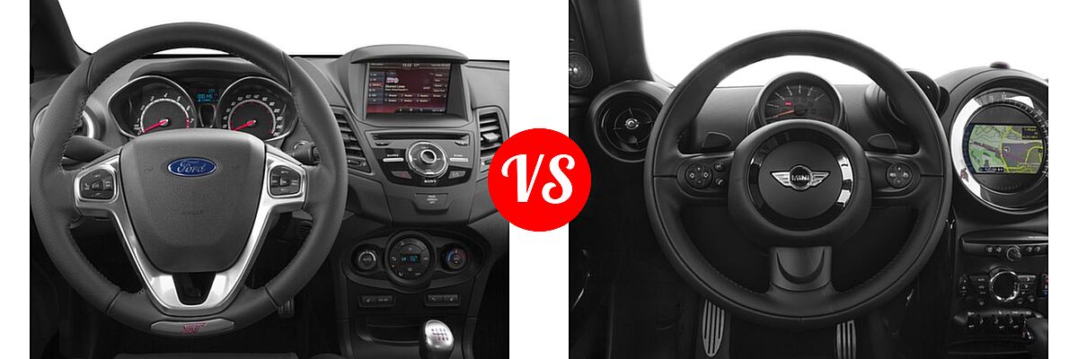 2016 Ford Fiesta ST Hatchback ST vs. 2016 MINI Cooper Paceman Hatchback FWD 2dr / John Cooper Works / S - Dashboard Comparison