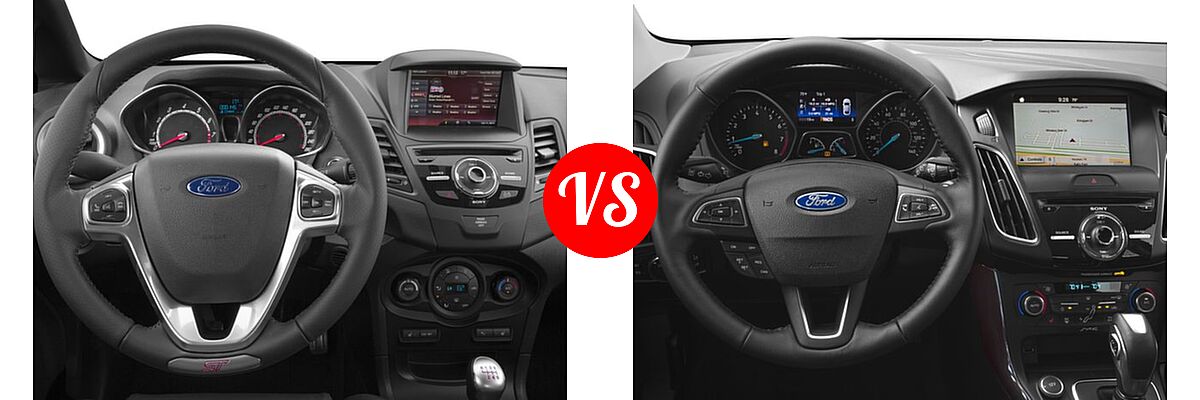 2016 Ford Fiesta ST Hatchback ST vs. 2016 Ford Focus Hatchback Titanium - Dashboard Comparison