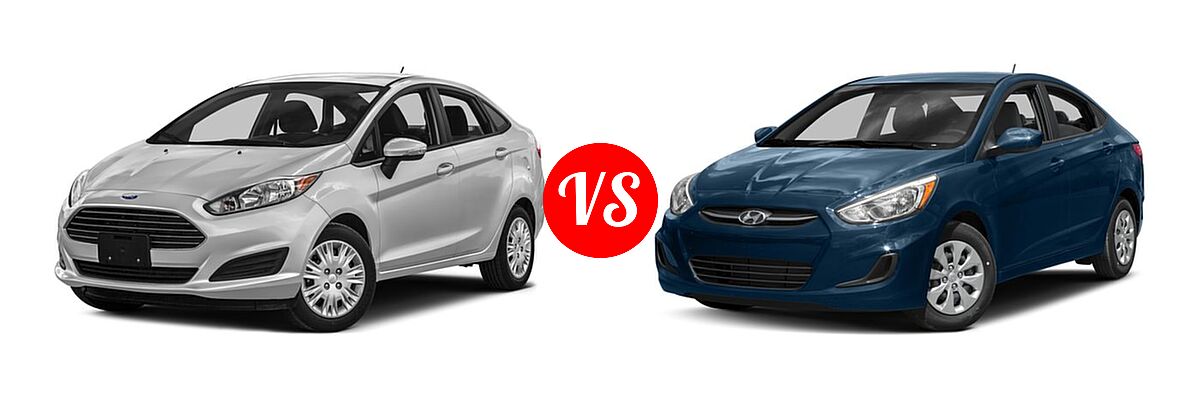 2016 Ford Fiesta Sedan S / SE vs. 2016 Hyundai Accent Sedan SE - Front Left Comparison