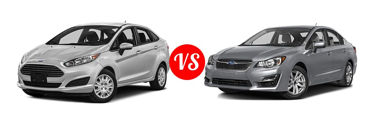 2016 Ford Fiesta Sedan S / SE vs. 2016 Subaru Impreza Sedan 4dr CVT 2.0i / Limited / Premium - Front Left Comparison