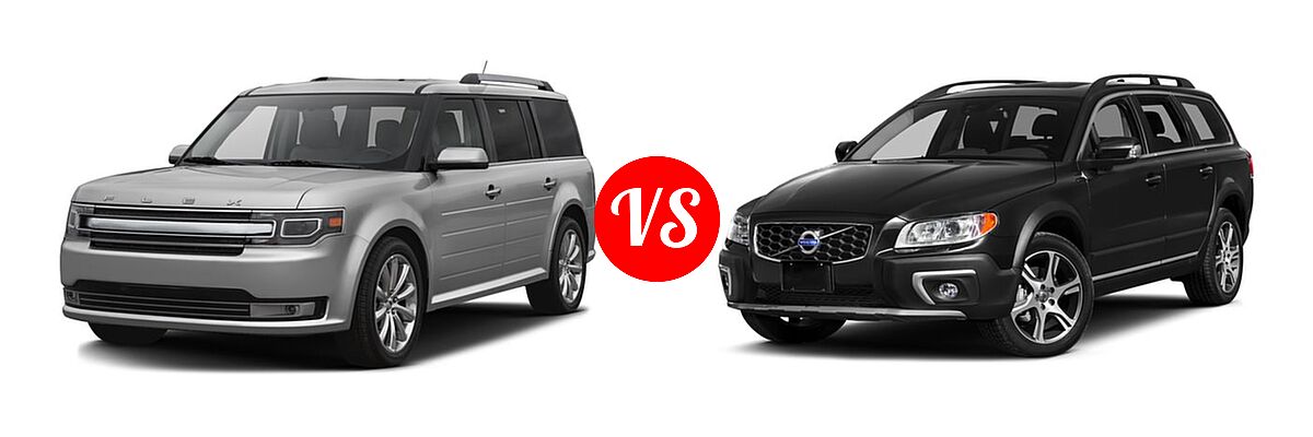 2016 Ford Flex Wagon Limited / SE / SEL vs. 2016 Volvo XC70 Wagon T5 / T5 Drive-E / T5 Drive-E Platinum / T5 Drive-E Premier / T5 Platinum / T5 Premier - Front Left Comparison