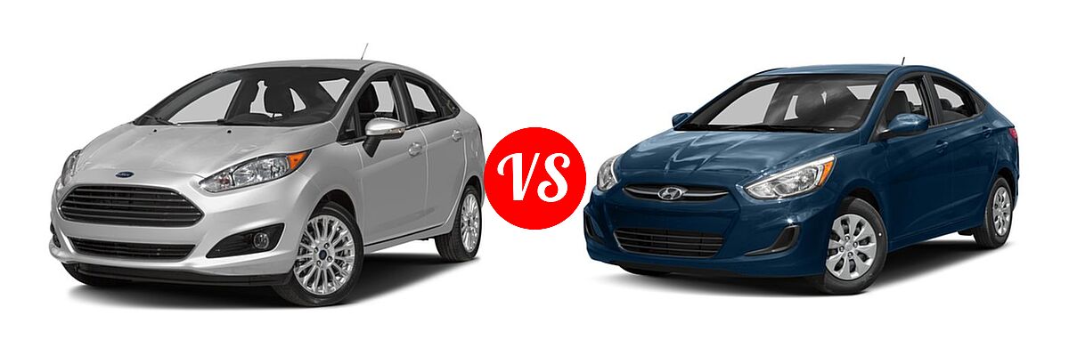 2016 Ford Fiesta Sedan Titanium vs. 2016 Hyundai Accent Sedan SE - Front Left Comparison