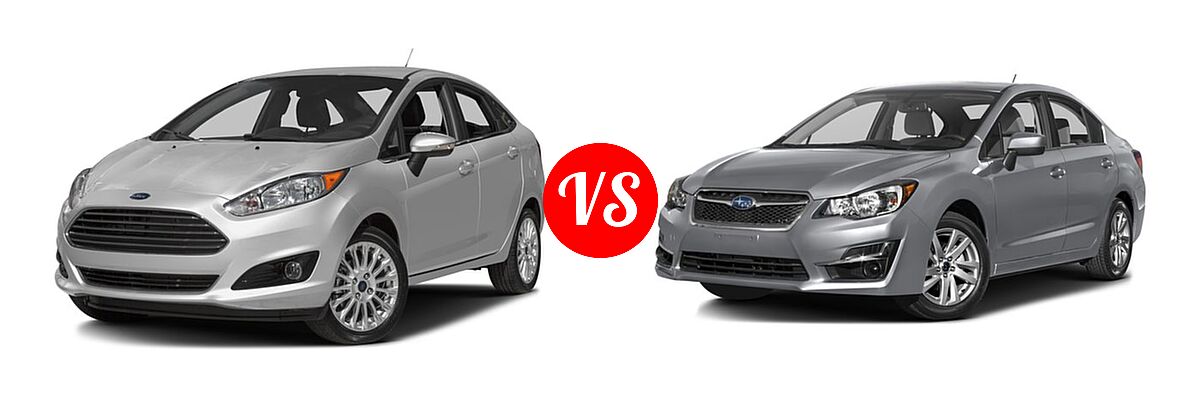 2016 Ford Fiesta Sedan Titanium vs. 2016 Subaru Impreza Sedan 4dr CVT 2.0i / Limited / Premium - Front Left Comparison