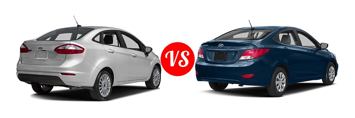 2016 Ford Fiesta Sedan Titanium vs. 2016 Hyundai Accent Sedan SE - Rear Right Comparison