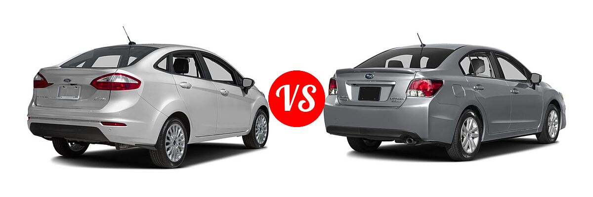 2016 Ford Fiesta Sedan Titanium vs. 2016 Subaru Impreza Sedan 4dr CVT 2.0i / Limited / Premium - Rear Right Comparison