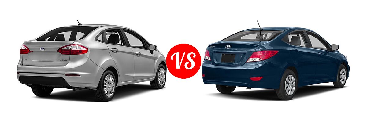 2016 Ford Fiesta Sedan S / SE vs. 2016 Hyundai Accent Sedan SE - Rear Right Comparison