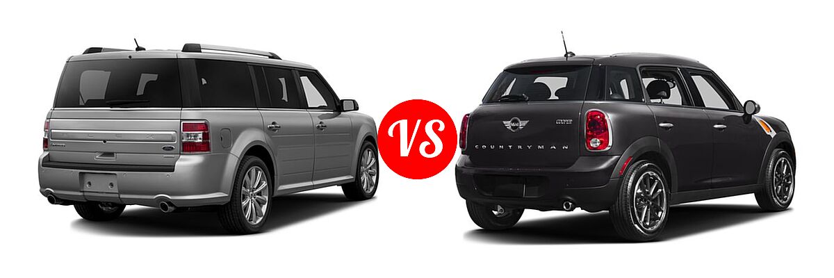 2016 Ford Flex Wagon Limited / SE / SEL vs. 2016 MINI Cooper Countryman John Cooper Works ALL4 Wagon John Cooper Works - Rear Right Comparison