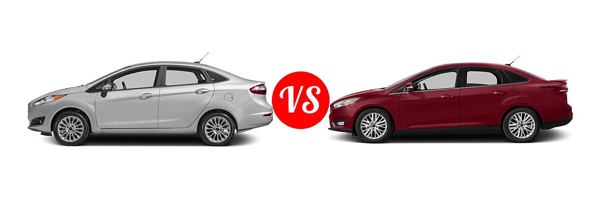2016 Ford Fiesta Sedan Titanium vs. 2016 Ford Focus Sedan Titanium - Side Comparison