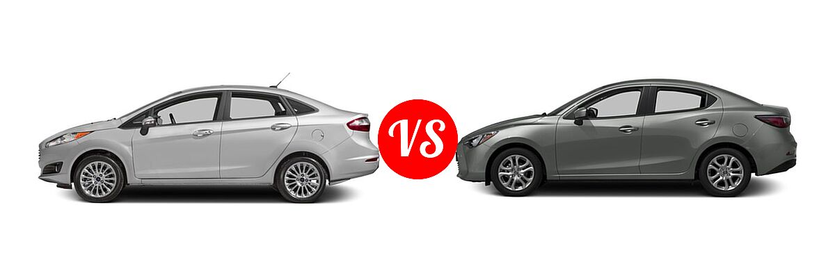 2016 Ford Fiesta Sedan Titanium vs. 2016 Scion iA Sedan 4dr Sdn Auto (Natl) - Side Comparison