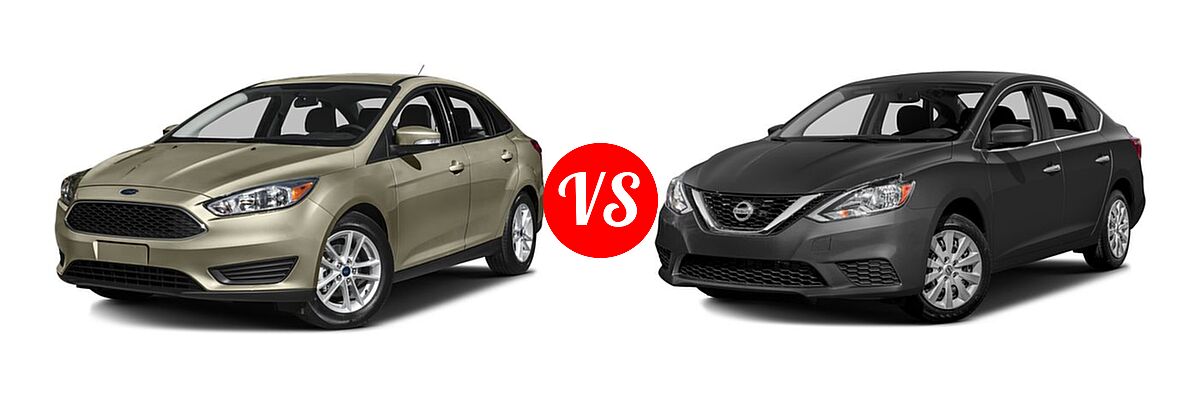 2016 Ford Focus Sedan S / SE vs. 2016 Nissan Sentra Sedan S / SV - Front Left Comparison
