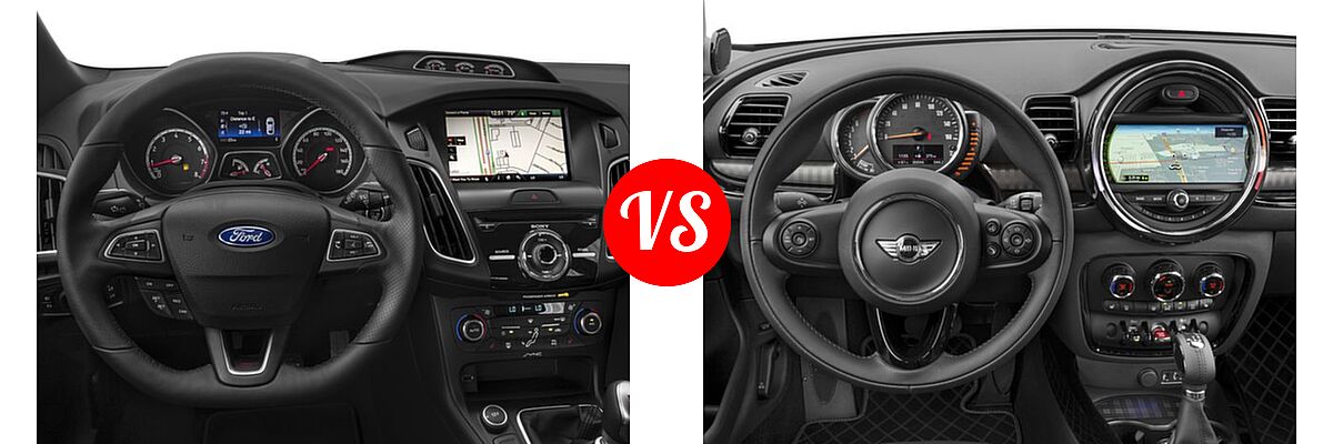 2016 Ford Focus ST Hatchback ST vs. 2016 MINI Cooper Clubman Hatchback S - Dashboard Comparison