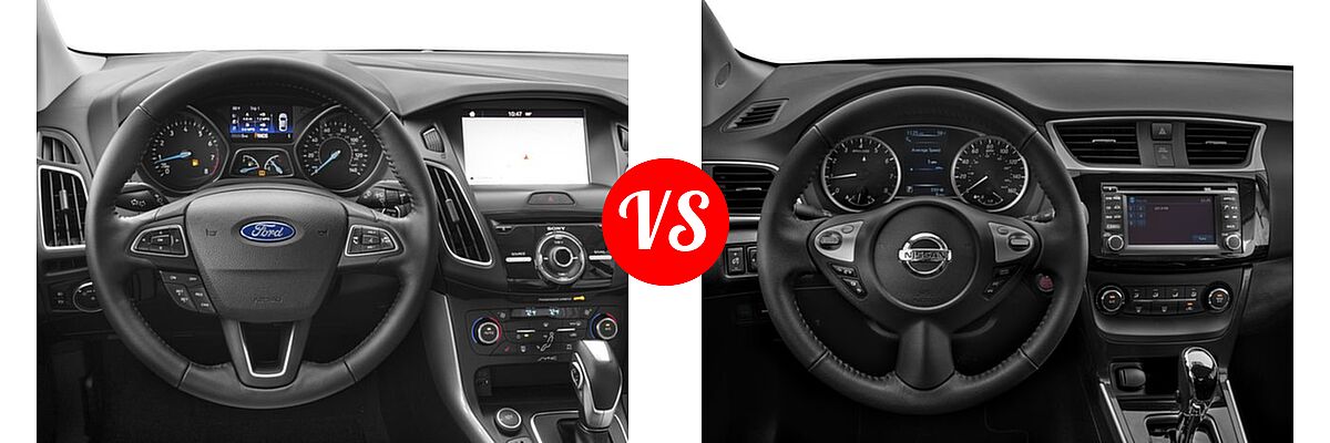 2016 Ford Focus Sedan Titanium vs. 2016 Nissan Sentra Sedan SR - Dashboard Comparison