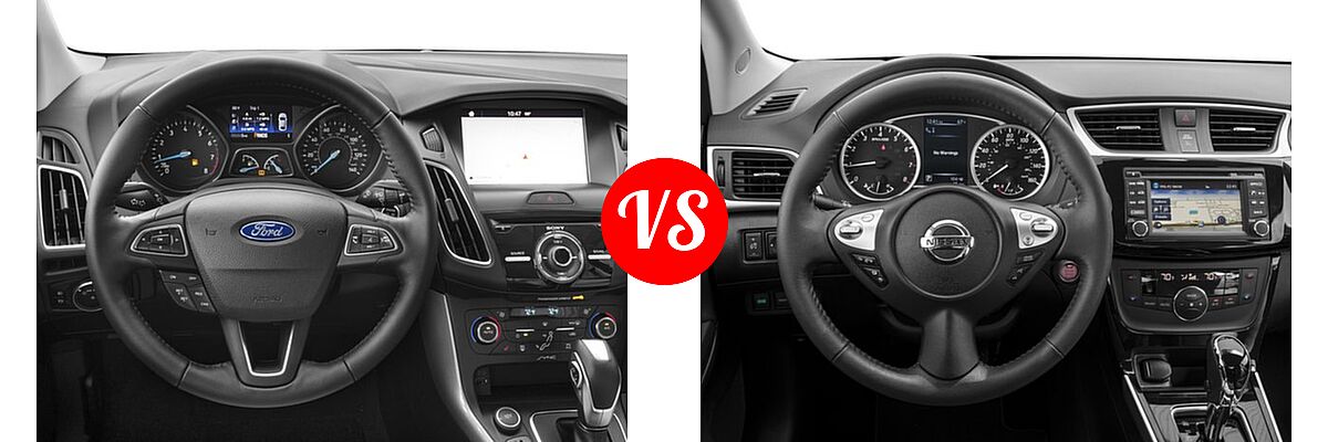 2016 Ford Focus Sedan Titanium vs. 2016 Nissan Sentra Sedan SL - Dashboard Comparison