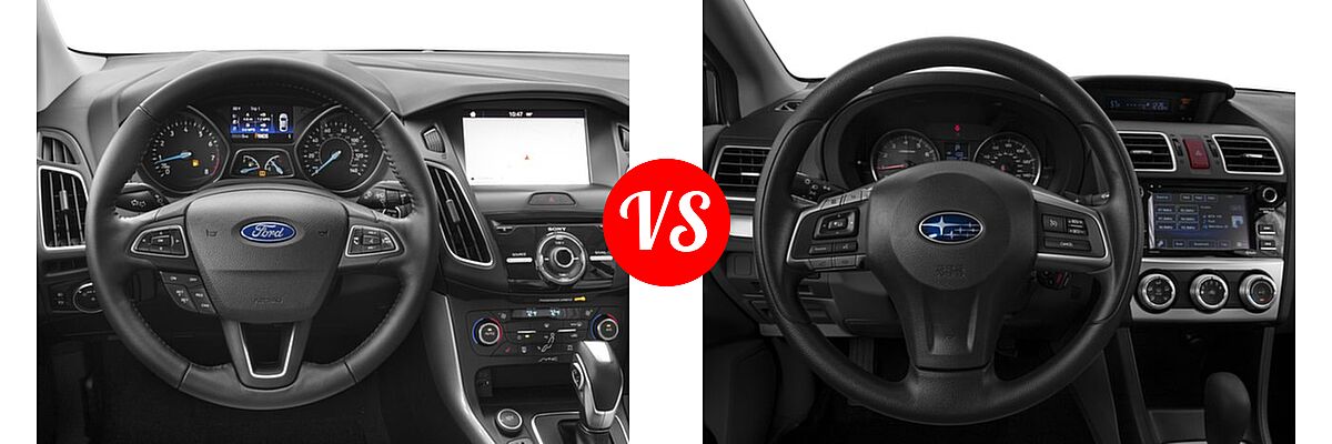 2016 Ford Focus Sedan Titanium vs. 2016 Subaru Impreza Sedan 4dr CVT 2.0i / Limited / Premium - Dashboard Comparison