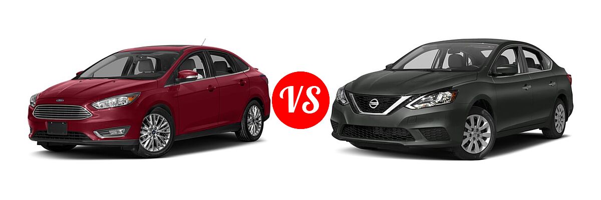 2016 Ford Focus Sedan Titanium vs. 2016 Nissan Sentra Sedan FE+ S - Front Left Comparison