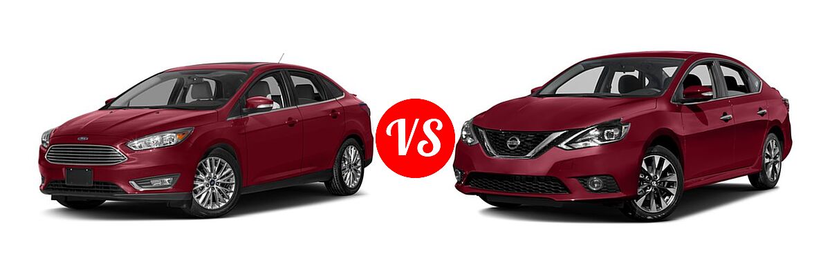 2016 Ford Focus Sedan Titanium vs. 2016 Nissan Sentra Sedan SR - Front Left Comparison
