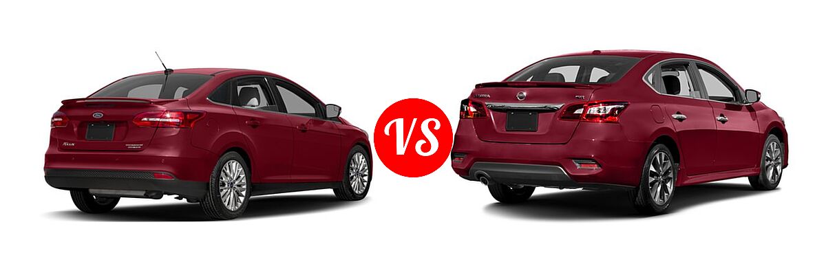 2016 Ford Focus Sedan Titanium vs. 2016 Nissan Sentra Sedan SR - Rear Right Comparison