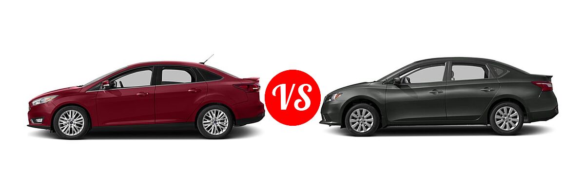 2016 Ford Focus Sedan Titanium vs. 2016 Nissan Sentra Sedan FE+ S - Side Comparison