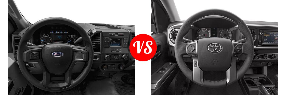 2016 Ford F-150 Pickup XL vs. 2016 Toyota Tacoma Pickup SR5 - Dashboard Comparison