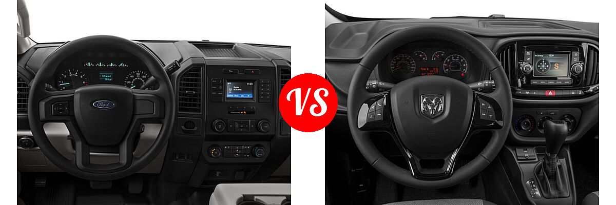 2016 Ford F-150 Pickup XL vs. 2016 Ram Promaster Window Van Van 4dr Wgn - Dashboard Comparison