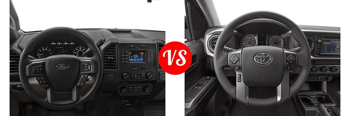 2016 Ford F-150 Pickup XL vs. 2016 Toyota Tacoma Pickup SR5 - Dashboard Comparison