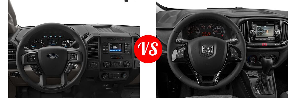 2016 Ford F-150 Pickup XL vs. 2016 Ram Promaster Window Van Van 4dr Wgn - Dashboard Comparison
