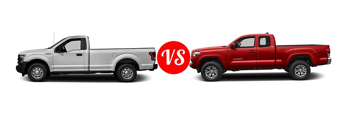 2016 Ford F-150 Pickup XL vs. 2016 Toyota Tacoma Pickup SR5 - Side Comparison