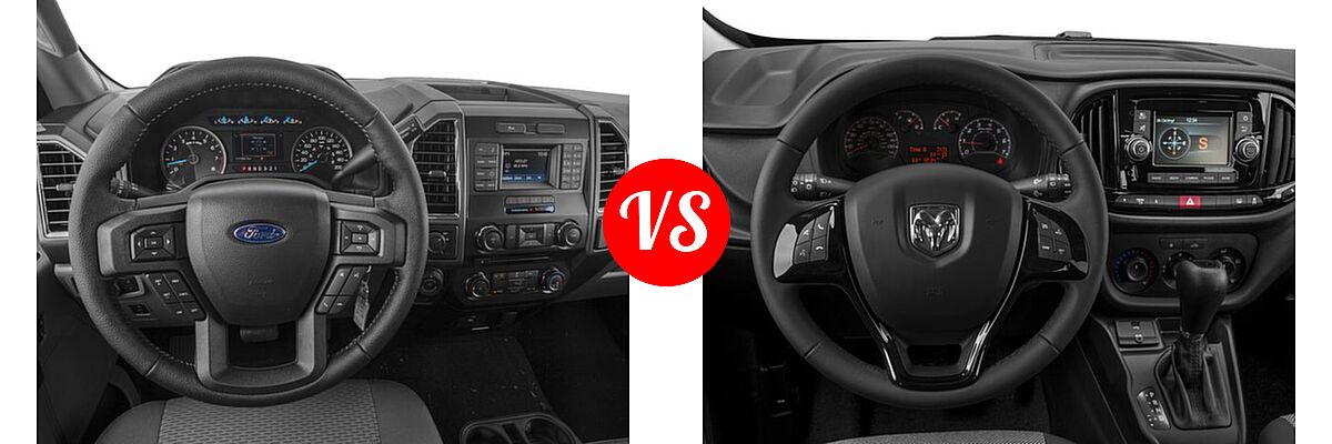 2016 Ford F-150 Pickup XLT vs. 2016 Ram Promaster Window Van Van 4dr Wgn - Dashboard Comparison
