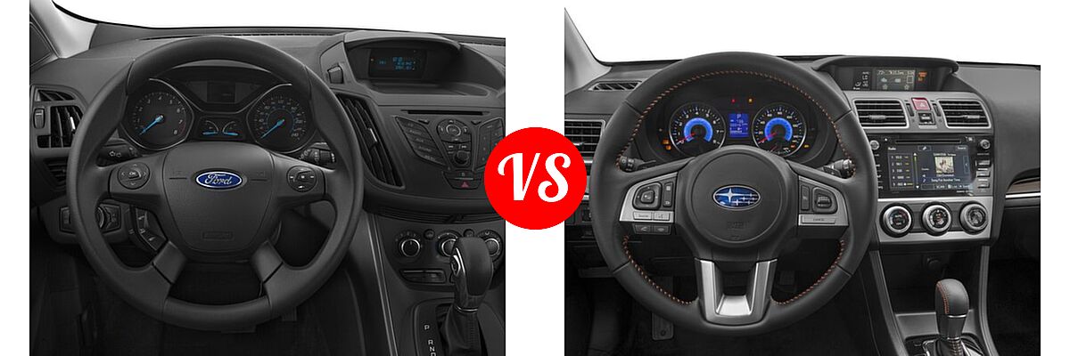2016 Ford Escape SUV S / SE vs. 2016 Subaru Crosstrek SUV Hybrid Touring - Dashboard Comparison