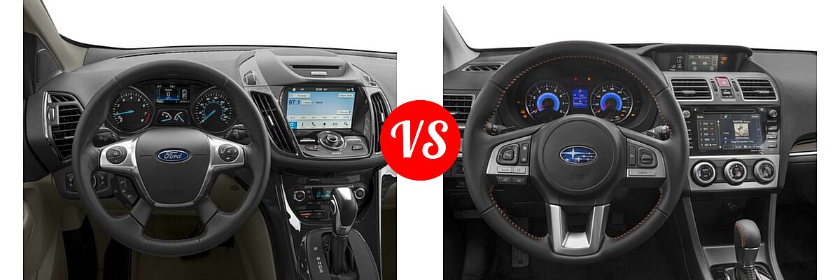 2016 Ford Escape SUV Titanium vs. 2016 Subaru Crosstrek SUV Hybrid Touring - Dashboard Comparison