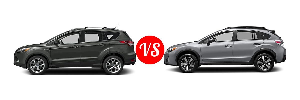 2016 Ford Escape SUV Titanium vs. 2016 Subaru Crosstrek SUV Hybrid Touring - Side Comparison
