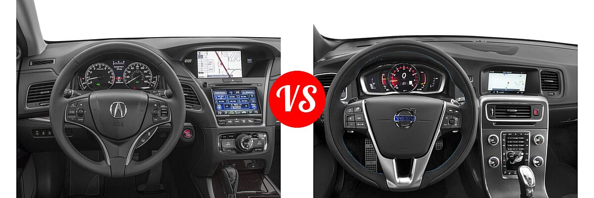 2017 Acura RLX Sedan w/Technology Pkg vs. 2017 Volvo S60 T6 Polestar Sedan Polestar - Dashboard Comparison