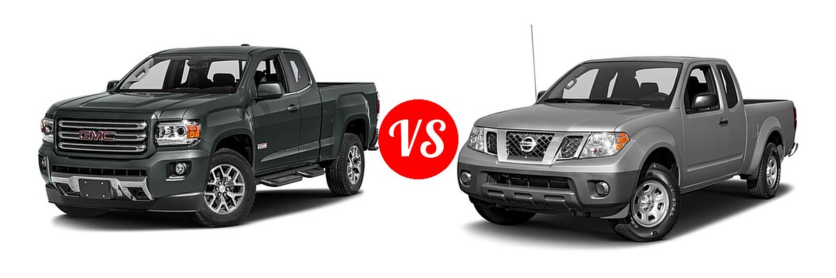 2016 GMC Canyon Pickup 2WD SLE / 2WD SLT vs. 2016 Nissan Frontier Pickup S - Front Left Comparison
