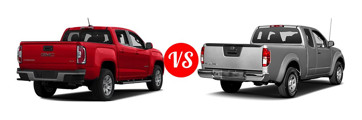 2016 GMC Canyon Pickup 2WD SLE vs. 2016 Nissan Frontier Pickup S - Rear Right Comparison