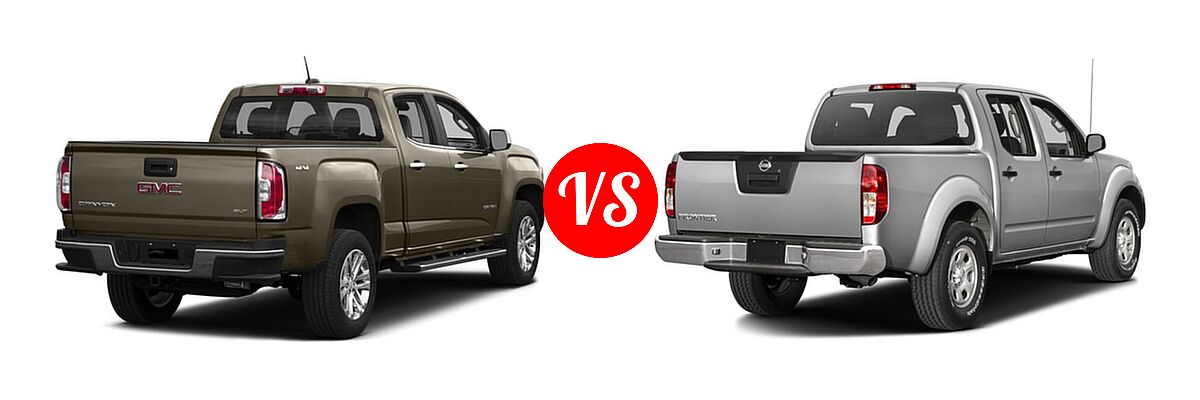 2016 GMC Canyon Pickup 2WD SLT vs. 2016 Nissan Frontier Pickup S - Rear Right Comparison