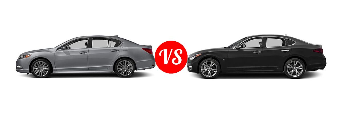 2017 Acura RLX Sedan w/Technology Pkg vs. 2017 Infiniti Q70 Sedan 3.7 / 5.6 - Side Comparison