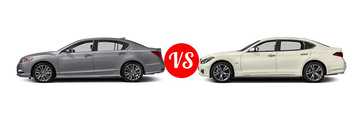 2017 Acura RLX Sedan w/Technology Pkg vs. 2017 Infiniti Q70 Sedan 3.7 / 5.6 - Side Comparison