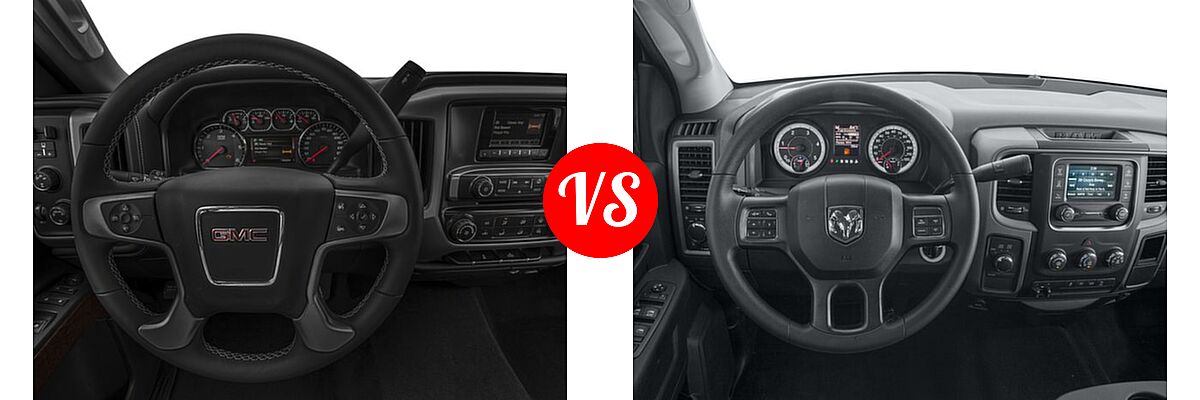 2016 GMC Sierra 2500HD Pickup SLE vs. 2016 Ram 2500 Pickup Tradesman - Dashboard Comparison