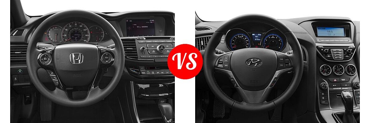 2016 Honda Accord Coupe LX-S vs. 2016 Hyundai Genesis Coupe Coupe 3.8L R-Spec / 3.8L Ultimate - Dashboard Comparison