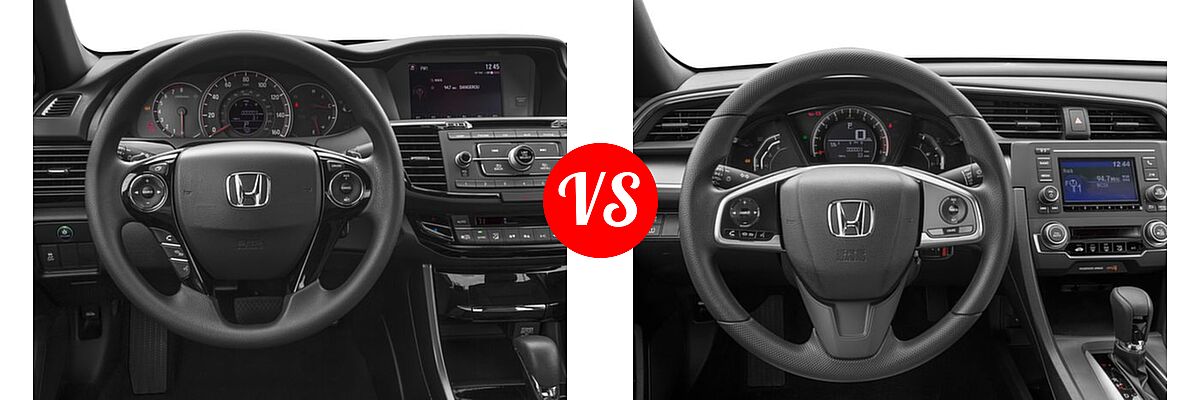 2016 Honda Accord Coupe LX-S vs. 2016 Honda Civic Coupe LX - Dashboard Comparison